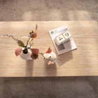 Moderner Holz-Couchtisch im Amerikanischen Landhausstil, Rechteckig, Japanisch Inspiriert, für Zuhause und Büro, Holzplatten-Möbel für Wohnzimmer