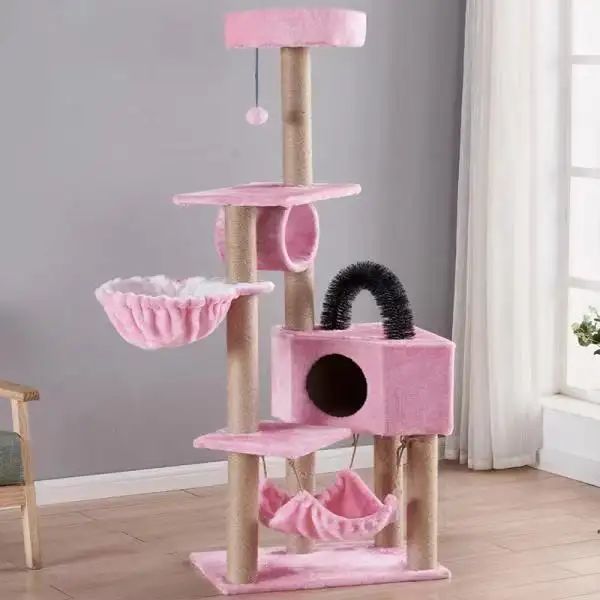 Petdom Katten Speelgoed Hangmat Arbre Een Chat Krabpaal Toren Tall Grappige Kat Krabpaal Huis Scratcher Casa Para Gato