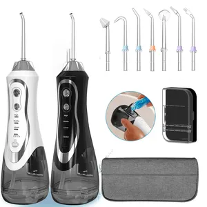 3 Pressure Settings Portable Led Water Flosser With Vibrating Toothbrush