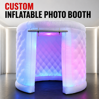 Photomaton gonflable LED personnalisé, mur photo gonflable publicitaire, affichage promotionnel pour événements en plein air, utilisation pour la promotion de la marque