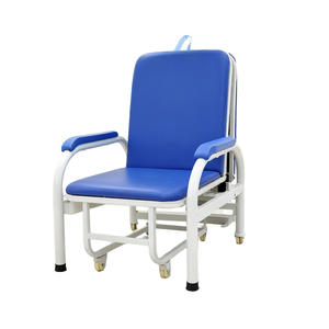 Silla Plegable Klj para Hospital, Asiento de Espuma Azul, Uso en Hogar y Oficina, Silla de Acompañamiento para Cuidado de Pacientes, para Sentarse Junto a la Cama - Product Image 1