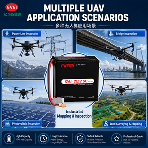 Batterie Lipo semi-solide haute tension 3,95 V 17 Ah 5C pour drone UAV, pack de batteries pour drone 18S pour aéronef - Product Image 2