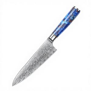 Cuchillo de Cocina de Acero Damasco de 67 Capas, Forjado, Hoja Abierta de 17 cm, <span class=keywords><strong>para</strong></span> <span class=keywords><strong>Cortar</strong></span> <span class=keywords><strong>Carne</strong></span>, Frutas, Pescado, Cuchillo de Chef <span class=keywords><strong>para</strong></span> Cocina <span class=keywords><strong>Cruda</strong></span> - Product Image 1
