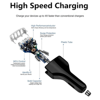 Adaptateur de chargeur de voiture multi-ports USB universel 5V 9V 12V QC3.0 35W à charge rapide