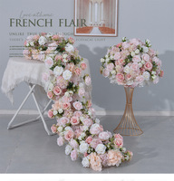 Arche florale rose artisanale neuve pour décoration de table de mariage, de salle à manger et de conférence, pour la Fête des Mères et Pâques