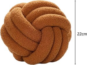 Oreiller Boule de noeud, oreiller de balle noue | coussin de canap En velours d'agneau tiss La Main - Product Image 6