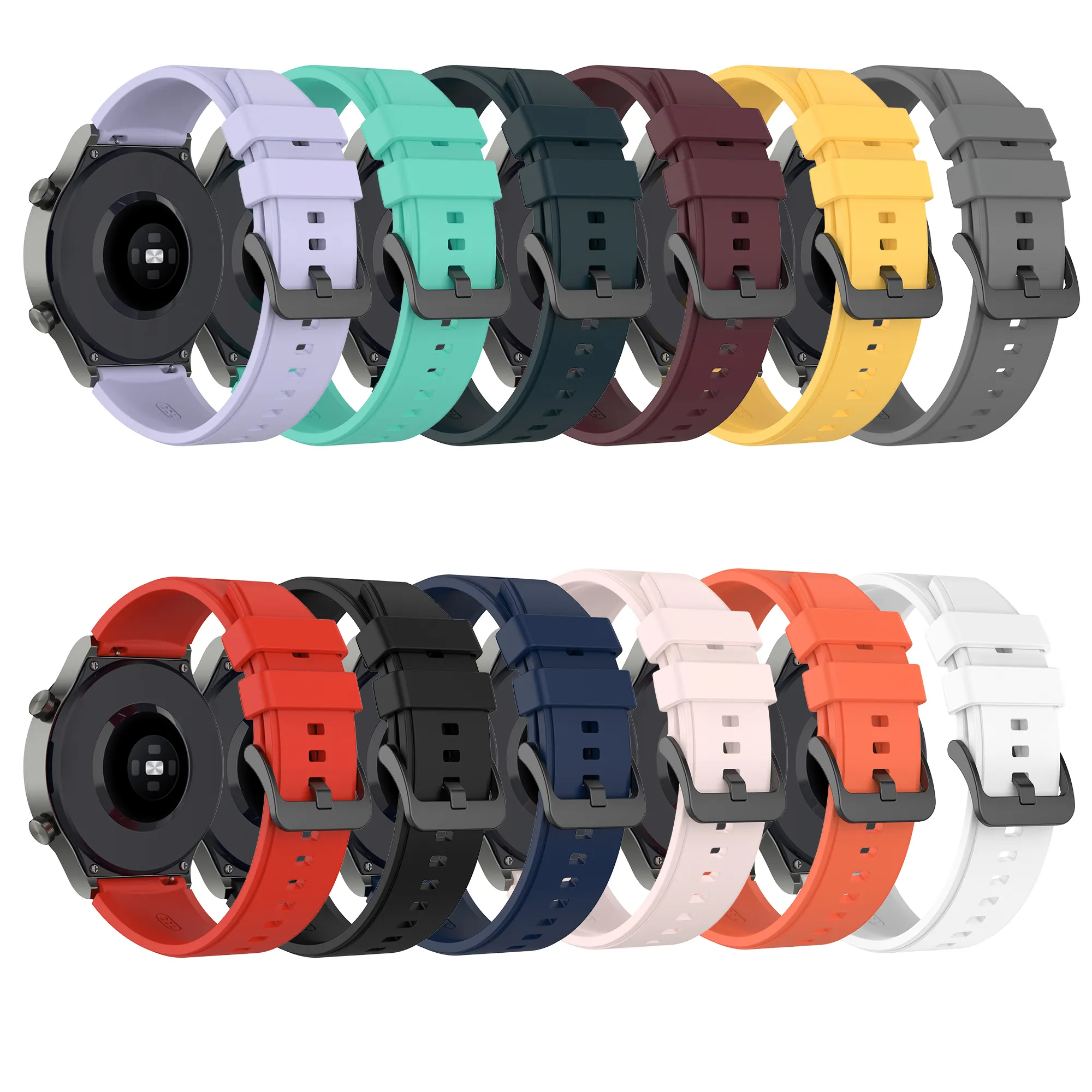 silicone rubber sports amazfit GTR GTS Watch Band Strap belt 20mm 22mm For huawei watch 3 GT 2 GT3 Pro