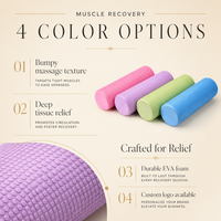 Rouleau en mousse EVA haute densité JOYFIT avec logo personnalisé 30cm/45cm/60cm/90cm pour yoga, pilates, relaxation musculaire et massage