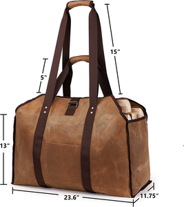 Sac de transport pour bois de chauffage BSCI, sac de camping, sac de transport pour bûches, sac de transport durable en toile cirée résistante à l'eau - Product Image 5