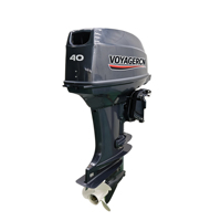 Moteur hors-bord refroidi par eau de 40 CV avec options de commande à distance et manuelle pour différents types de bateaux et de zones aquatiques