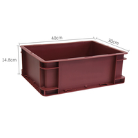 EU43148 Panier de caisse en plastique recyclable, multifonctionnel et étanche pour l'extérieur, estampé et empilable pour le camping et le coffre de voiture.