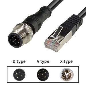 Cable hembra macho de 8 pines a rj45, <span class=keywords><strong>conector</strong></span> <span class=keywords><strong>ethernet</strong></span> <span class=keywords><strong>m12</strong></span> a rj45, 8 pines, <span class=keywords><strong>m12</strong></span> a rj45 - Product Image 3