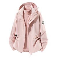 Outdoor-modejas voor koppels Stijlvol met uitneembare binnenvoering Warmte Fleece gevoerd Pluche Dik Windbestendig Waterdicht