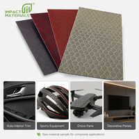Tissu en fibre de carbone jacquard coloré 3K 240 g/m² en nid d'abeille, tissu hybride carbone-aramide pour garnitures automobiles et équipements sportifs