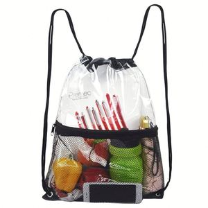 Customized PVC Backpack with Drawstring - Waterproof, Mesh <b>Pocket</b>, Zipper Closure, Ideal for Corporate Gifts - Product Image 1