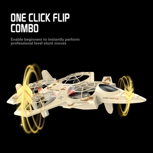 Avion télécommandé <span class=keywords><strong>2</strong></span>.4G, avion RC, hélicoptère RC pour enfants, adultes, débutants, 360° °   Avion de chasse RC avec lumières - Product Image 5