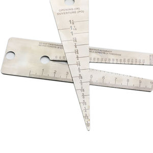 2 pçs/lote Tela Medidor De Pressão Abertura Medição Régua Medidor Medidor Aço Inoxidável <span class=keywords><strong>Folding</strong></span> Régua - Product Image 3