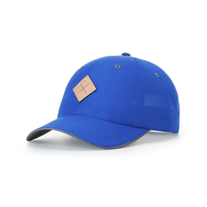 Tasarım kendi deri yama 6 Panel Polyester spor beyzbol Gorras kap erkekler <span class=keywords><strong>Golf</strong></span> şapkaları özel Logo ile - Product Image 2