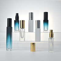 Flacons de parfum rechargeables Mub à fond épais, vintage, 8 ml, mini, ronds et carrés, transparents, échantillons de qualité en verre de 8 ml
