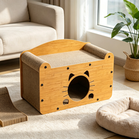 Arbre à chat moderne de luxe, tour à chat d'intérieur, griffoir, maison pour chat, assemblage facile, en carton, 1 niveau