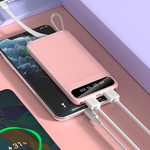 Ngân hàng điện siêu mỏng 10000 mAh ngân hàng điện siêu mỏng với xây dựng trong cáp với USB-C cắm và ngọn đuốc và Keychain - Product Image 3