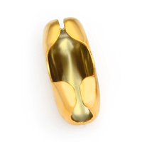 Connecteurs de chaîne à billes en acier inoxydable de haute qualité, perles d'extrémité dorées à sertir, fournitures pour la fabrication de bijoux DIY, fermoirs mousquetons et anneaux