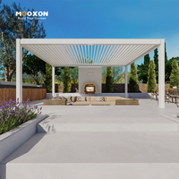 Mooxon Wetterfestes Aluminium Pergola Bio klimatisches Dach Außen terrasse Langlebiges modernes Design für ganzjährigen Komfort