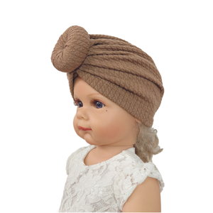 Nouveau printemps européen et américain Donut Bow Baby Bag Hat Warm Indian Bandeau fœtal pour enfants - Product Image 1