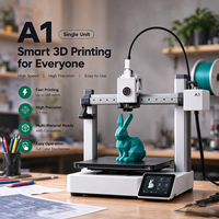 Imprimante 3D EU Bambo Lab A1 Mini haute vitesse automatique FDM avec support PLA, composants numériques laser et moteur 3D, garantie 1 an