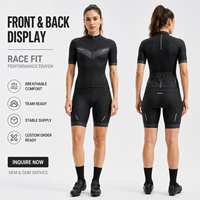 Conjunto de Ciclismo OEM para Mujer: Maillot con Cremallera Completa y Culotte Acolchado con 3 Bolsillos Traseros, Logotipo de Equipo Personalizado, Ajuste de Competición, Venta al por Mayor