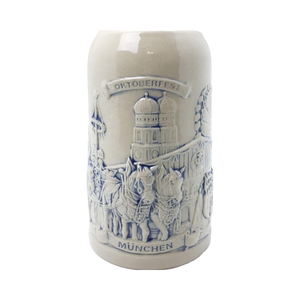 Essence of Europe Gifts Wine Stein Munich Beer Wagon Gres Taza 0,7 Litros Diseño moderno Uso para fiestas - Product Image 1