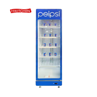 Équipement de réfrigération commercial pour supermarchés, vitrine réfrigérée verticale à 5 niveaux, refroidissement par air, panneau d'affichage numérique en verre creux