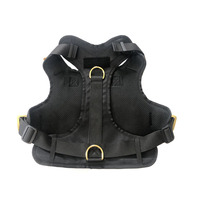 Harnais de dressage tactique robuste et respirant pour grand chien, réglable, avec boucle en métal doré
