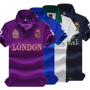 Vente en gros de t-shirts décontractés à manches courtes en coton 100% grande taille, t-shirts de sport personnalisés, polos brodés 3D pour hommes - Product Image 1