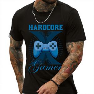 เสื้อยืดลำลองผู้ชาย KW MODA และเสื้อเชิ้ตสำหรับฤดูใบไม้ผลิ/ฤดูร้อน พิมพ์ลายสีเดียวมาตรฐาน ผลิตในจีน KWDM01-1387a - Product Image 1