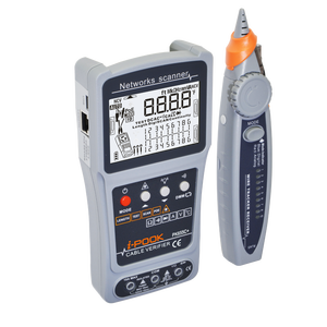 Localizador de Falhas de Cabo i-POOK RJ11&RJ45 PK655C+ com Display LCD e Teste PoE, Também com Função de Lanterna - Product Image 1