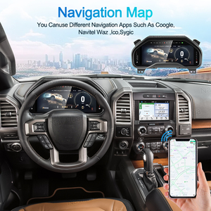 Tableau de bord numérique LCD NaviHua nouvelle version 12,3 pouces, cockpit virtuel, compteur de vitesse pour Ford F150 Raptor 2015-2021 - Product Image 2
