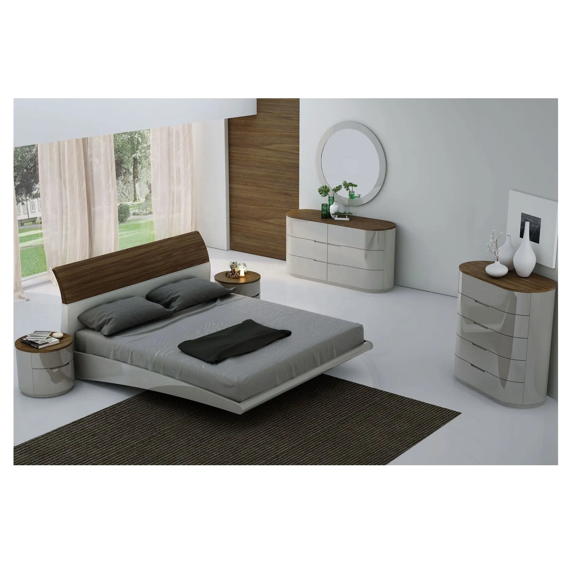 NOVA Home Bed set di mobili per camera da letto MHAA004 Design curvo piattaforma letto letti King Size camera da letto