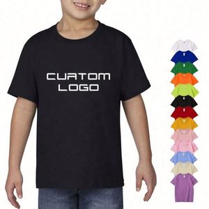 เสื้อยืดเด็กผ้าฝ้ายหวี 100% เป็นมิตรกับสิ่งแวดล้อม คอกลม สำหรับเด็กผู้ชายและเด็กผู้หญิง สไตล์ลำลอง - Product Image 4