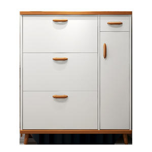 Gabinete de zapatos abatible ultrafino nórdico, una nueva entrada más vendida de 2024 para uso doméstico: patas de <span class=keywords><strong>madera</strong></span> maciza, lujo ligero - Product Image 5
