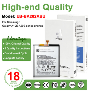 Nouvelle <span class=keywords><strong>batterie</strong></span> Li-ion de remplacement EB-BA202ABU pour <span class=keywords><strong>Samsung</strong></span> Galaxy A10e A20e 3000mAh, <span class=keywords><strong>batterie</strong></span> standard pour téléphone, CE MSDS, bon <span class=keywords><strong>prix</strong></span> - Product Image 4