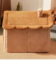 Lit pour animaux de compagnie moderne et mignon, lavable, pour chats et chiens, en polaire arctique, chaud pour l'hiver, niche pour chien toute saison, housse amovible, nid pour animaux de compagnie
