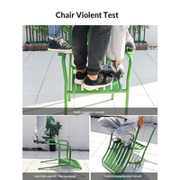 Ensemble table et chaises de jardin/plage en fer léger, durable, imperméable, design moderne, empilable, bancs de patio portables, sièges portables
