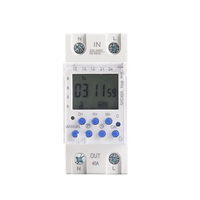 CNFLY AHC40A 230V 40A 50/60Hz Din Rail AHC Timer Digital Mingguan yang Dapat Diprogram, Bertenaga Baterai, Tembaga, Sakelar Waktu Transparan