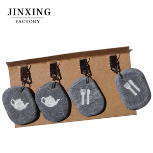 Pebble Đá Cẩm Thạch Bảng Bìa Clip Kim Loại Clip-Đá Tự Nhiên Thiết Kế Có Thể Giặt Bền Khăn Trải Bàn Hiện Đại Trọng Lượng Cho Nhà Hàng Nhà - Product Image 4