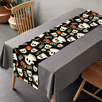 Nouveau chemin de table d'Halloween en gros, décoration d'ambiance pour fêtes et réunions, nappe pour dîner en famille et accessoires de photographie