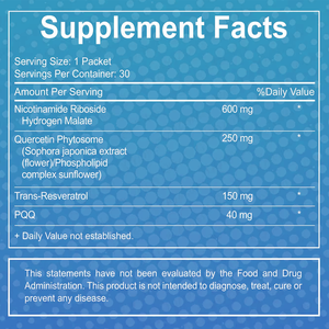 Bevanda Liquida OEM NAD+ Booster al Gusto Frutta, 30 Bustine, NR 1000mg, PQQ, Resveratrolo, Integratore Vitaminico per la Cura della Pelle e Riparazione Cellulare - Product Image 3