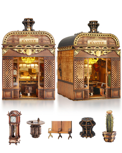 Kit de Casa de Muñecas en Miniatura con Diseño de Vagón de Tren Retro, Rompecabezas 3D de Madera con Luz LED, Decoración Vintage para el Hogar, Regalo - Product Image 2
