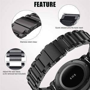 Adecuado para <span class=keywords><strong>Garmin</strong></span> Samsung Huawei <span class=keywords><strong>Correa</strong></span> de reloj de <span class=keywords><strong>titanio</strong></span> 16/18/20/22mm <span class=keywords><strong>Correa</strong></span> de reloj de <span class=keywords><strong>titanio</strong></span> con tres cuentas - Product Image 5