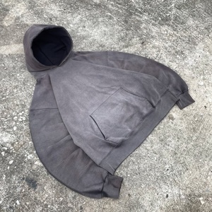 Sudadera con Capucha Personalizada Vintage Gris de Felpa Francesa, Corte Regular para Hombre, 100% Algodón, Forro Grueso, Ecológica, para Otoño - Product Image 2